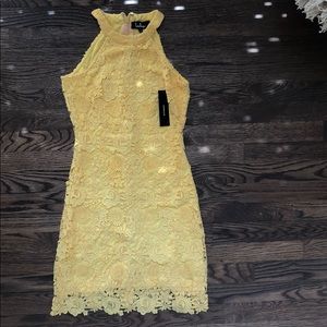 LOVE POEM YELLOW LACE DRESS